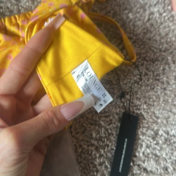 Lounge Yellow Floral Bikini Top - Picture 3 of 3